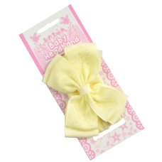 HB92-LEM: Lemon Headband w/Glitter Bow